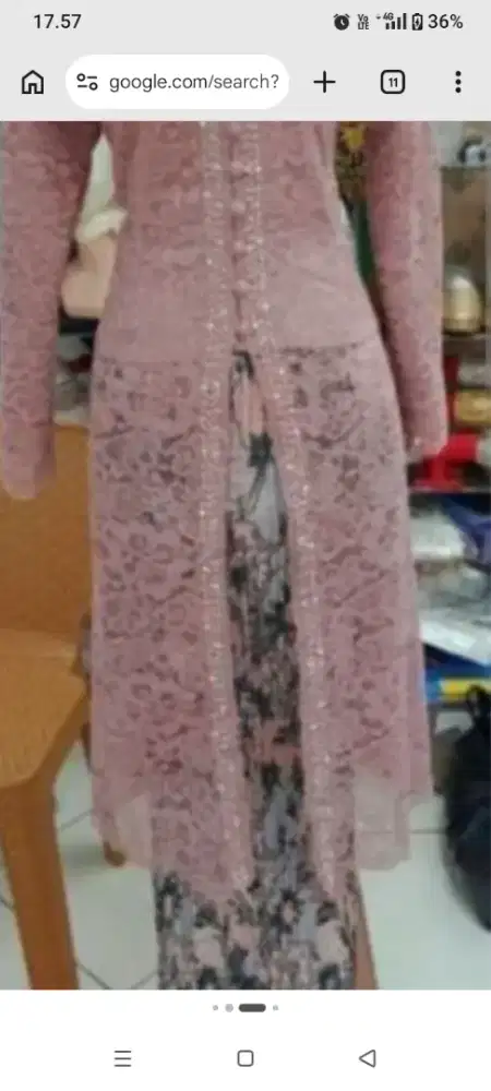 Kebaya satu stel. Baru satu kali pakai