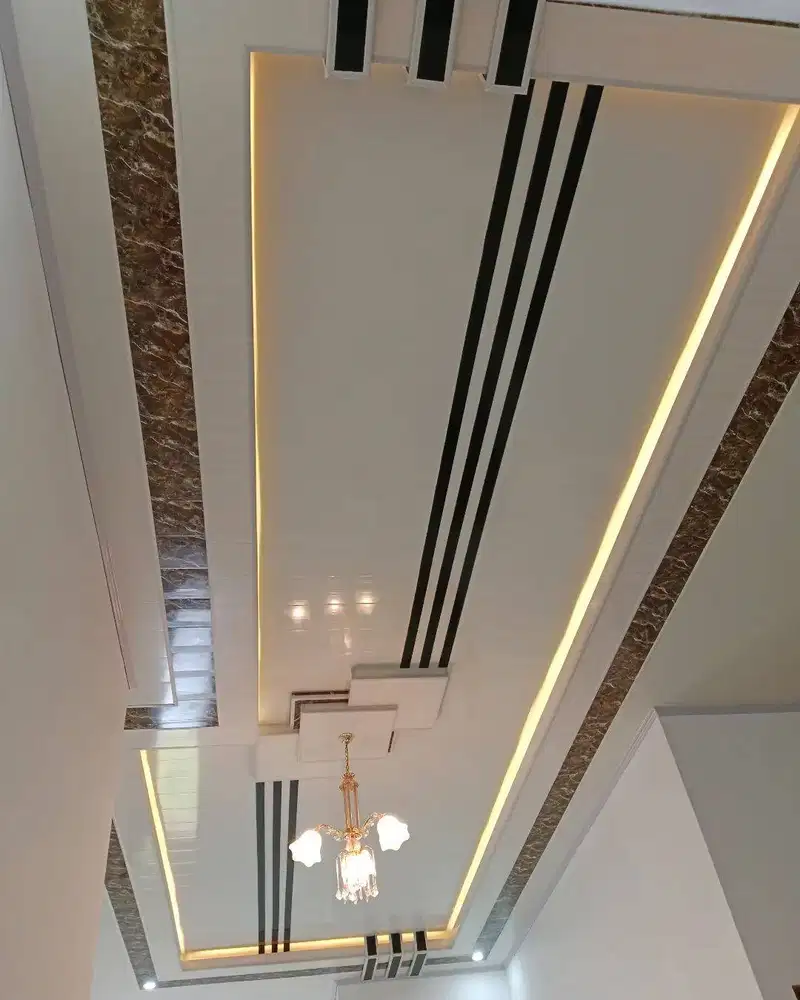 Sekat Plafon Partisi PVC GRC Gypsum Jasa Tukang Pasang Wall Moulding