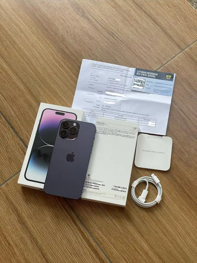 iPhone 14 Pro Max 512gb RESMI Bea Cukai Fullset Ori Like New