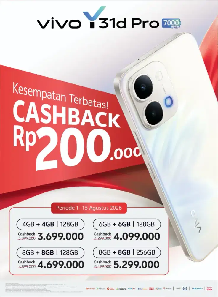 Promo kemerdekaan Vivo Y31d Pro