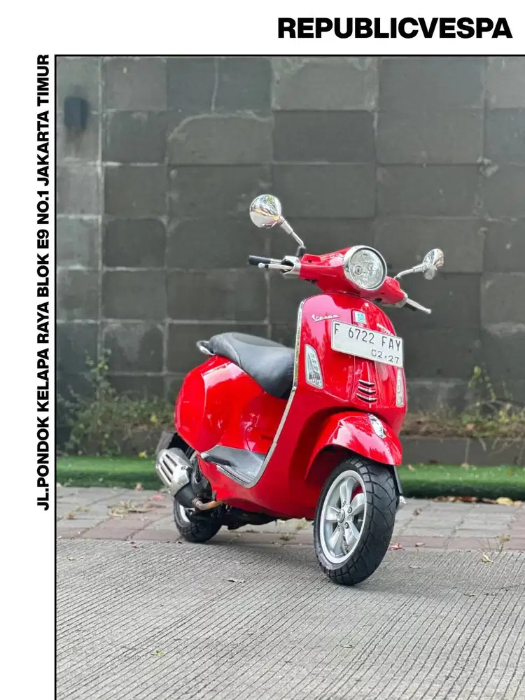 TERMURAH PIAGGIO VESPA PRIMAVERA 150 IGET TAHUN 2016 ROSSO DRAGON