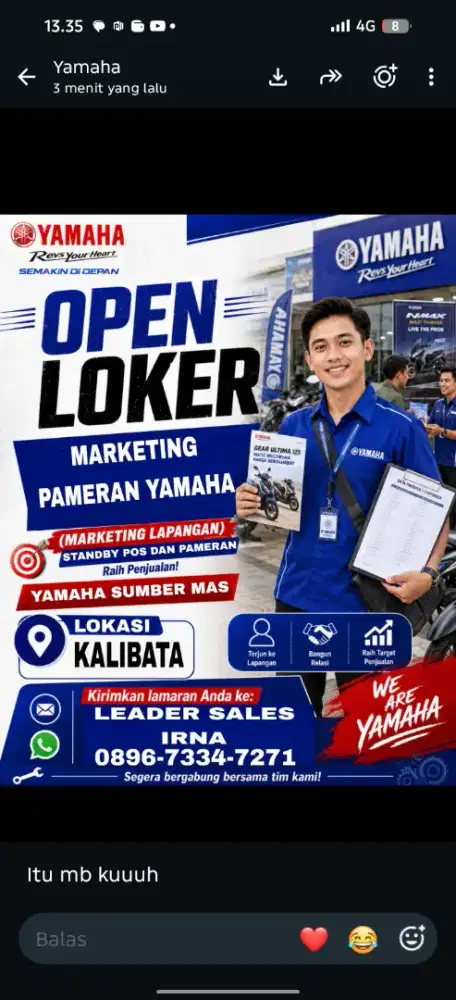 Terima marketing sales usia 19. Th- 55.000⁹