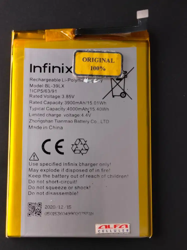Baterai INIFINIX BL-58CX HOT 10I 4G/X869/SMART 7 4G/X6615/SMART 7 HD