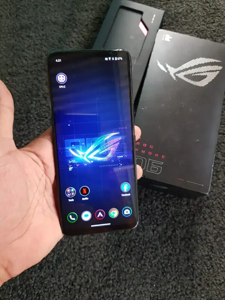 Asus rog 6 ram 8/256 backdoor retak aja minus tipis baca deskripsi