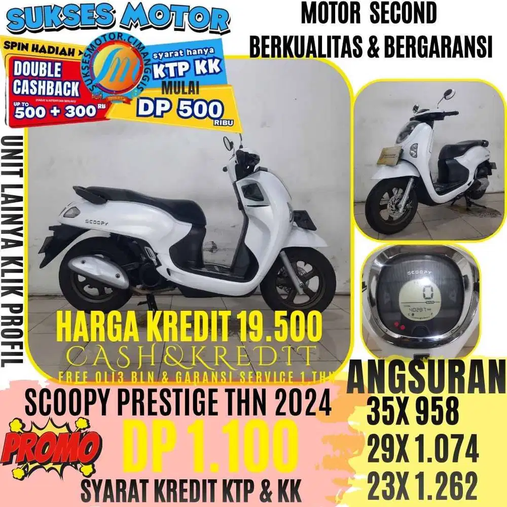 NEW SCOOPY PRESTIGE TAHUN 20224 CASHBACK UPTO 300RIBUAN BERGARANSI