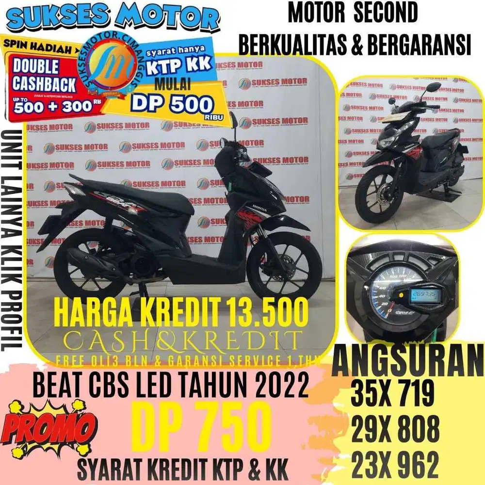 BEAT CBS LED TAHUN 2022 BERGARANSI CASHBACK UPTO 300 RIBUAN