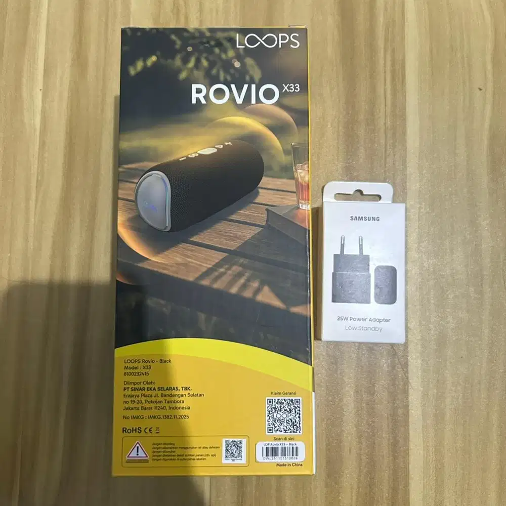 [Bundling] Speaker Rovio X33 dan Kepala Charger Samsung Ori