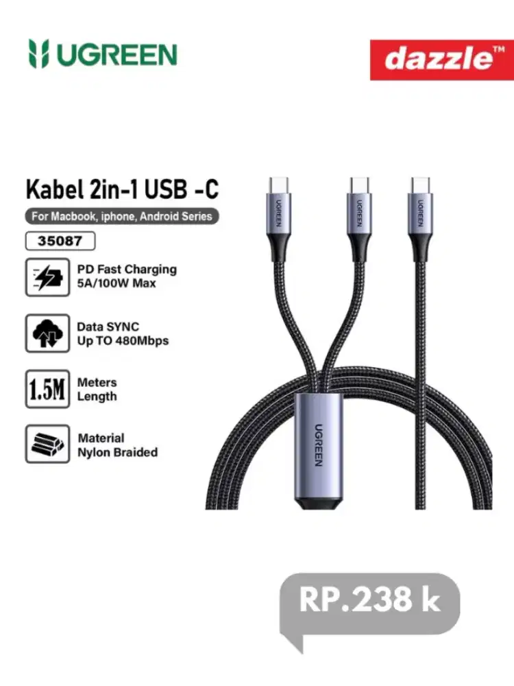 Kabel 2 in 1 USB C UGREEN