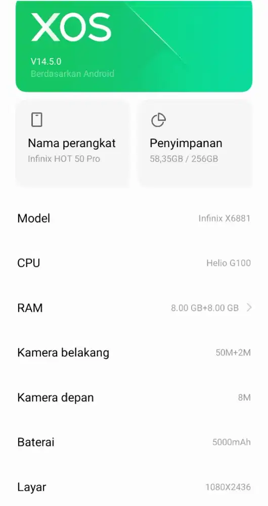 Infinix hot 50 pro