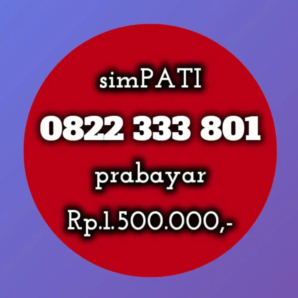 NOMOR CANTIK KOLEKSI SIMPATI 333 801