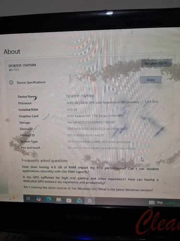 Komputer pc dan monitor