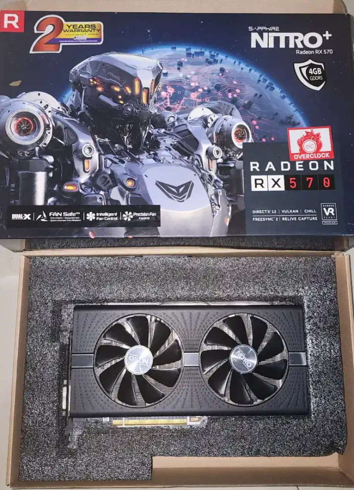 ​[BEKAS SERASA BARU] VGA Sapphire Nitro+ Radeon RX 570 4GB GDDR5!!