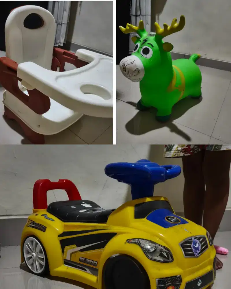 Mainan dan kursi makan