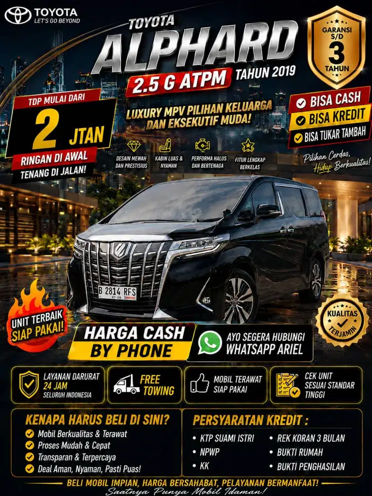 Toyota Alphard 2.5 G ATPM 2019