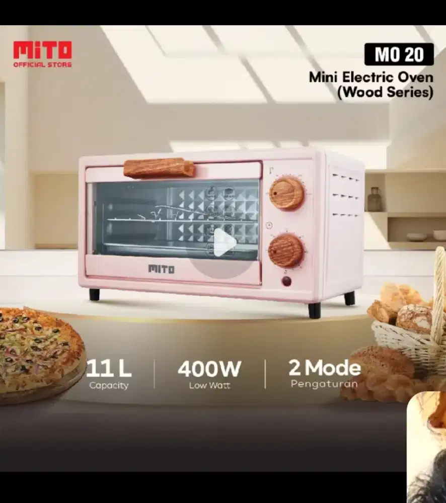 Oven Mini Mito Warna pink