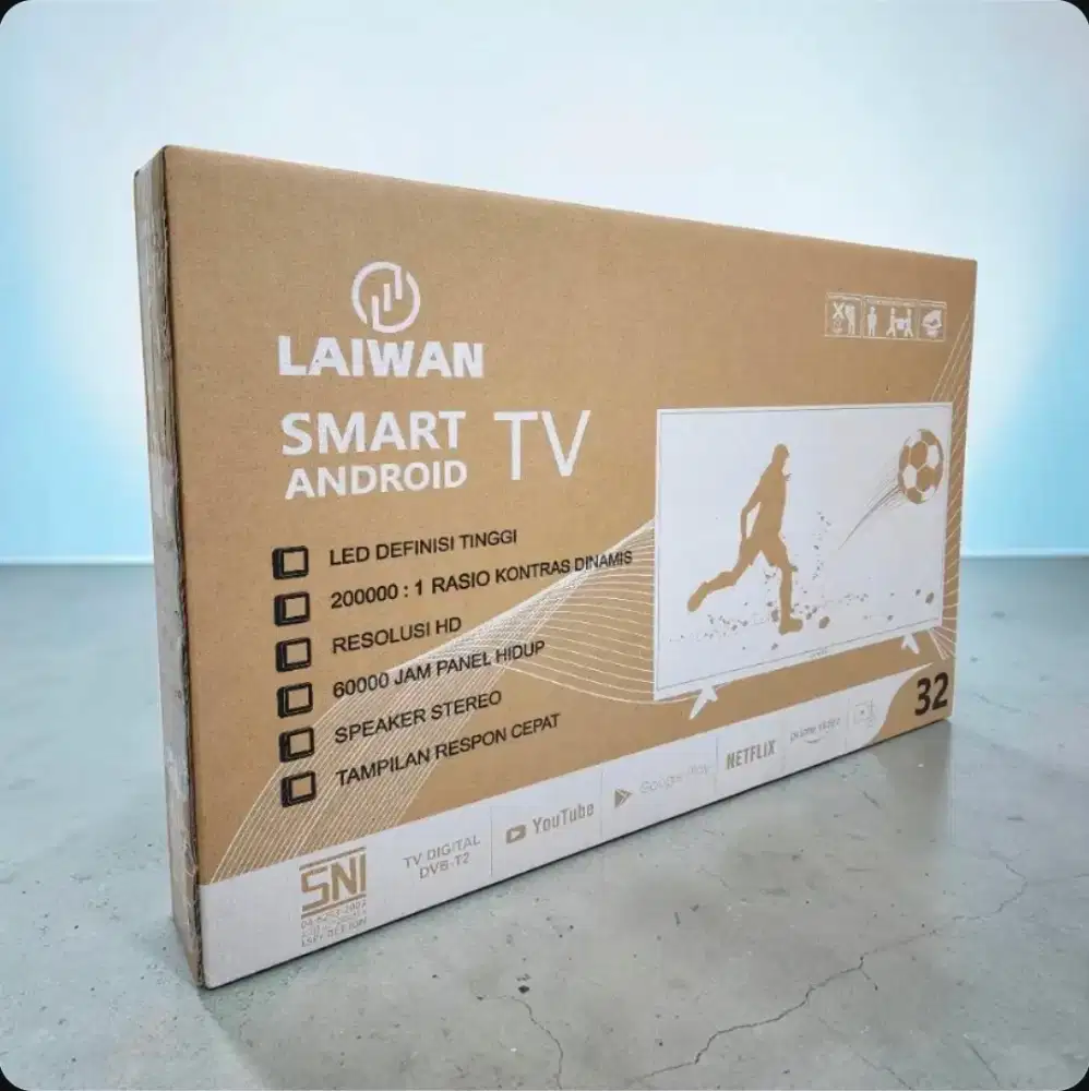 TV Smart Laiwan 32 inci terbaru - masih BARU segel bsa diantar