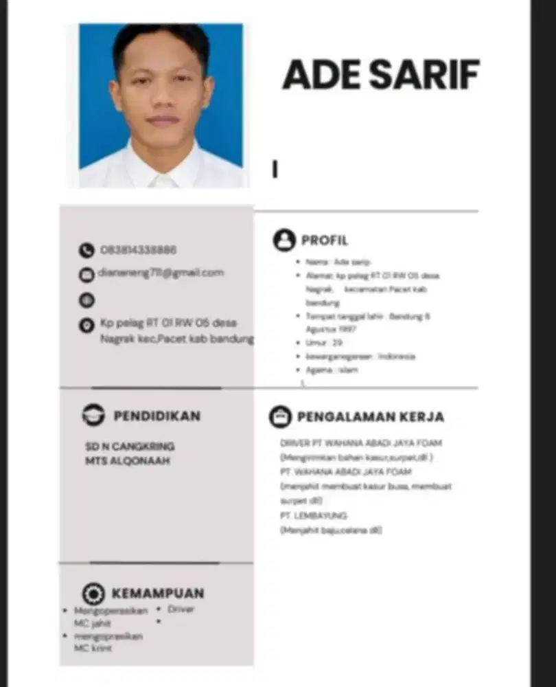 Info loker driver