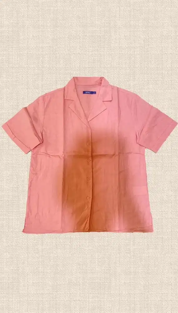 Kemeja Aaron Gale Maroon. Kemeja Lengan Pendek / Pink / Unisex