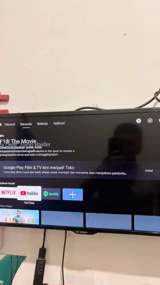 TV Sharp Bekas 24 inch free android stick