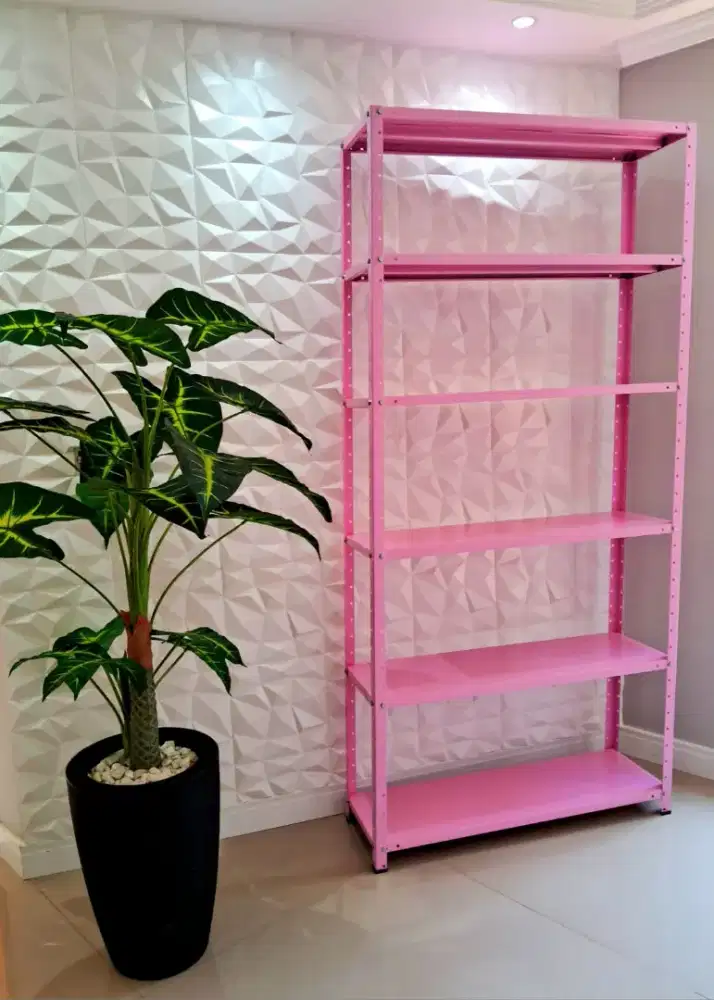 Rak Susun Besi Pink 6 Tingkat 100x40x200
