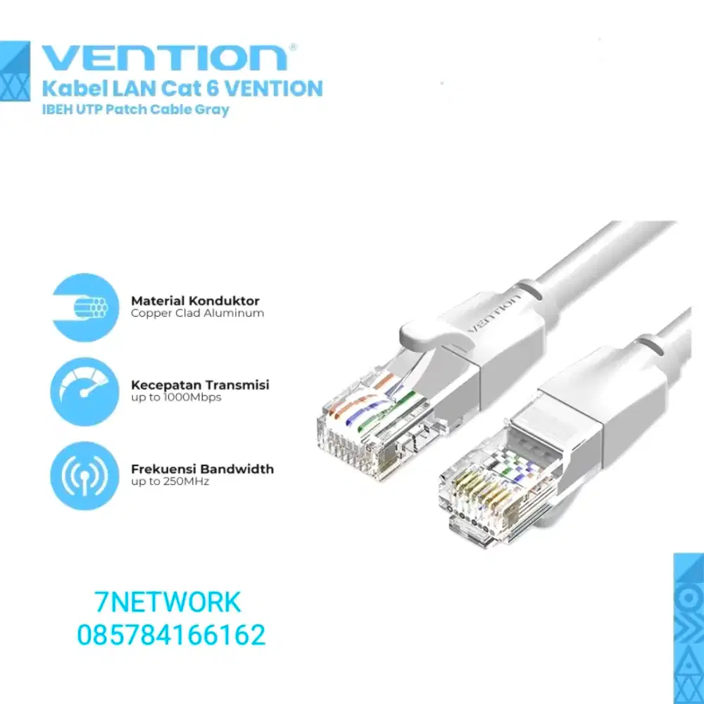KABEL LAN RJ45 CAT6 HIGH SPEED VENTION 5 METER