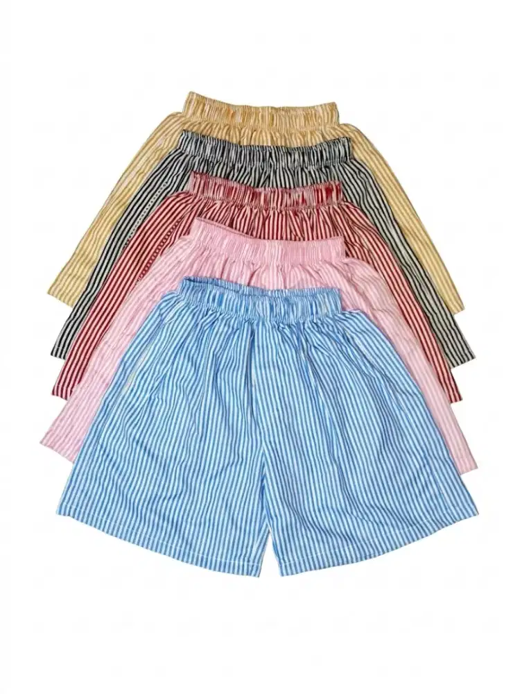 Grosir Celana Pendek Pria Wanita Kolor Boxer SalurMotif Garis Murah