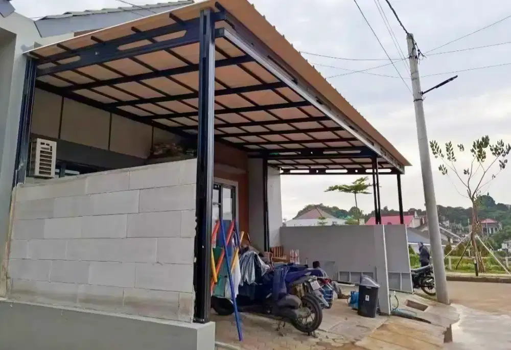Pasang kanopi baja ringan