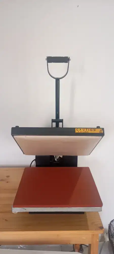 Hot Press Sablon 38x38cm Kondisi Mesin Normal dan Terawat