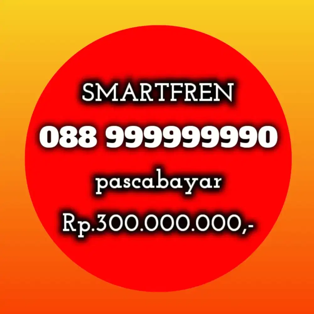 NOMOR CANTIK SMARTFREN 99999990