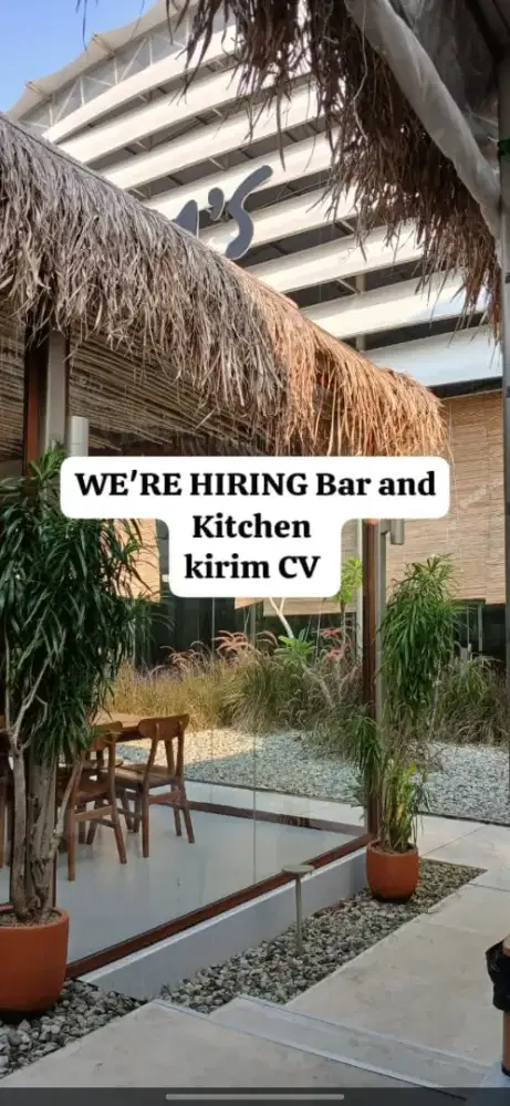 WE'RE HIRING BAR AND KITCHEN