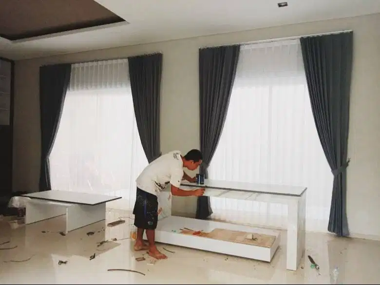 Jasa Buat gorden jendela pintu gorden blackout gordyn vitrase Gordyn