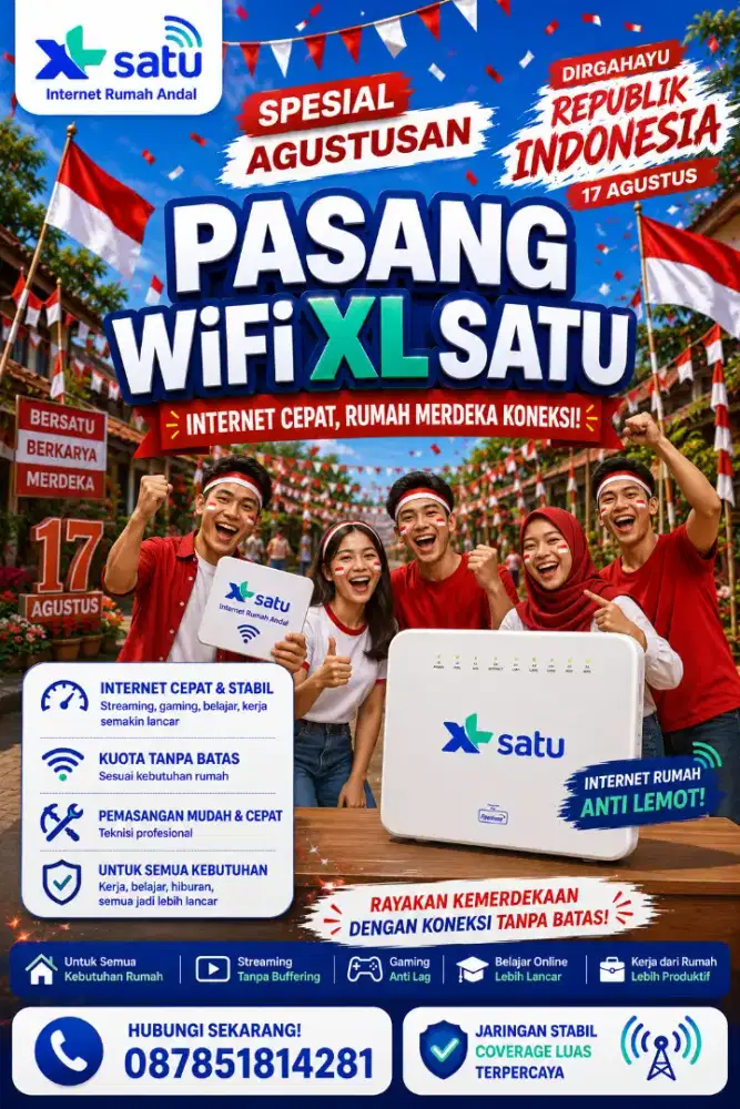 Info dan pendaftaran pasang baru wifi Xl Satu