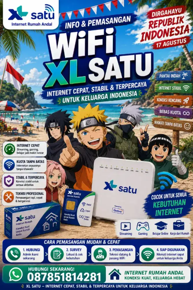 Info dan pendaftaran wifi Xl Satu