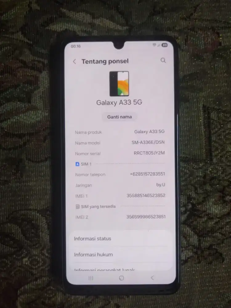 Samsung A33 5G Ram 8/128 minus baca keterangan