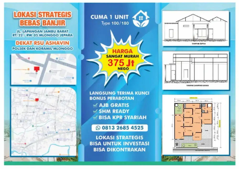 Dijual Rumah Tanah dan Toko 100/270