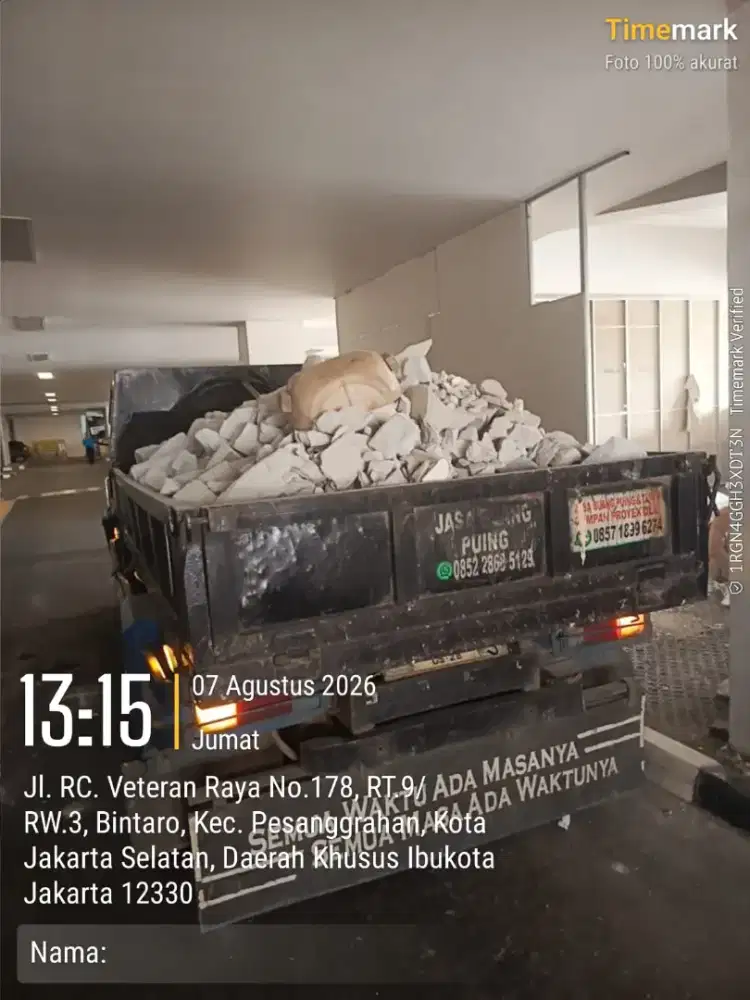 Jasa buang puing dan buang sampah