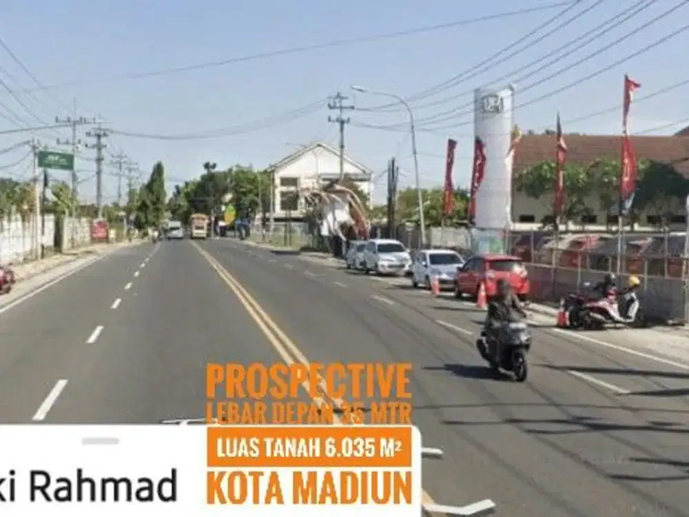 (AB) Tanah LD 35 mtr, Nol Jl Basuki Rahmad KOTA MADIUN Mantapp