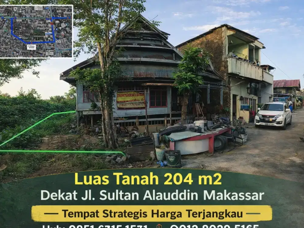 Dijual Tanah Strategis di Jl. Sultan Alauddin II Lorong 7, Tamalate Makassar – Dekat Kampus dan Pasar Parangtambung