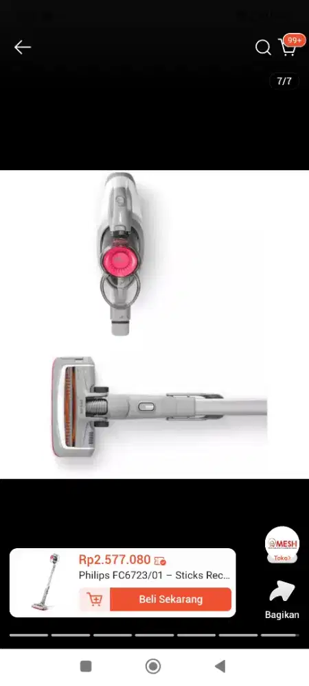 Vacum cleaner Philips FC6723/01 – Rechargeable 18 Volt-Penyedot Debu