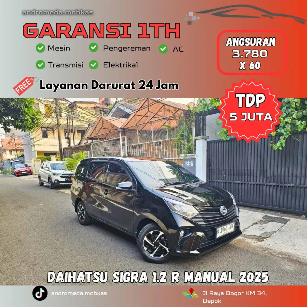 TDP TERMURAH 5 JT DAIHATSU SIGRA 1.2 R MANUAL 2025 KONDISI ISTIMEWA