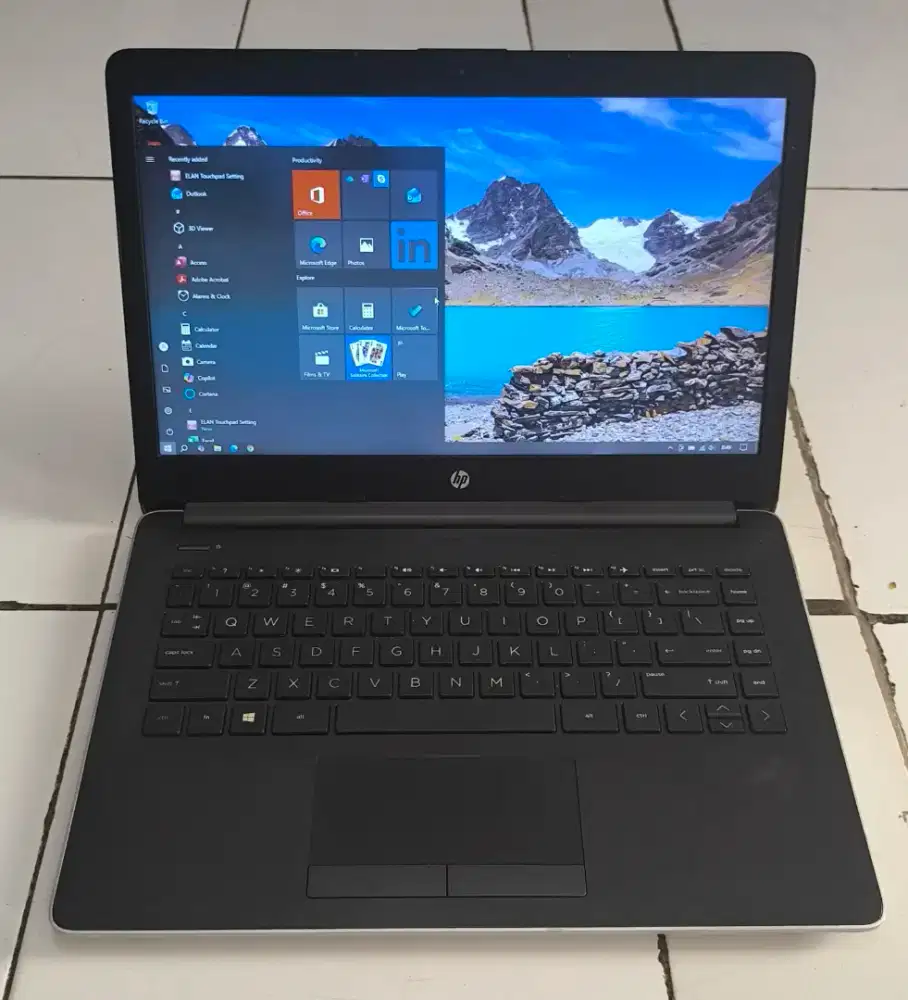 Laptop hp slim normal i3 gen 7 SSD 256 Batre 4 jam siap ZOOM bisnis