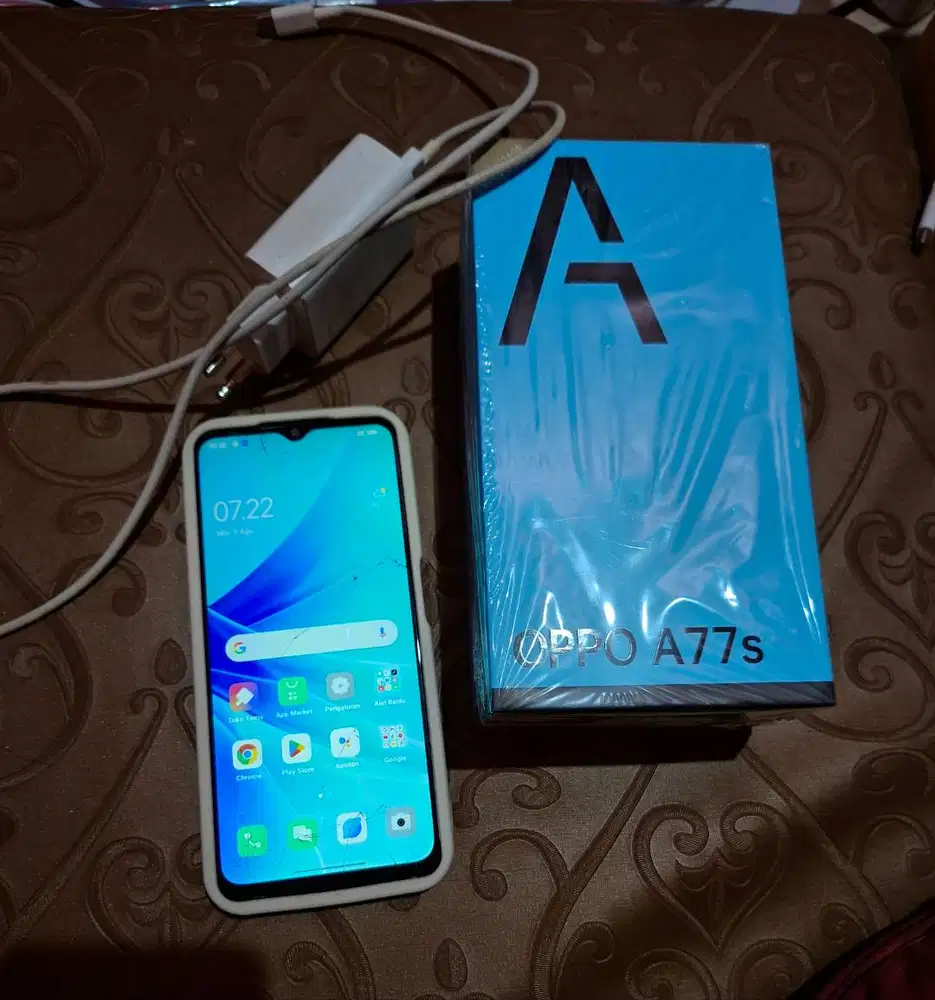 OPPO A77s lengkap minus layar retak