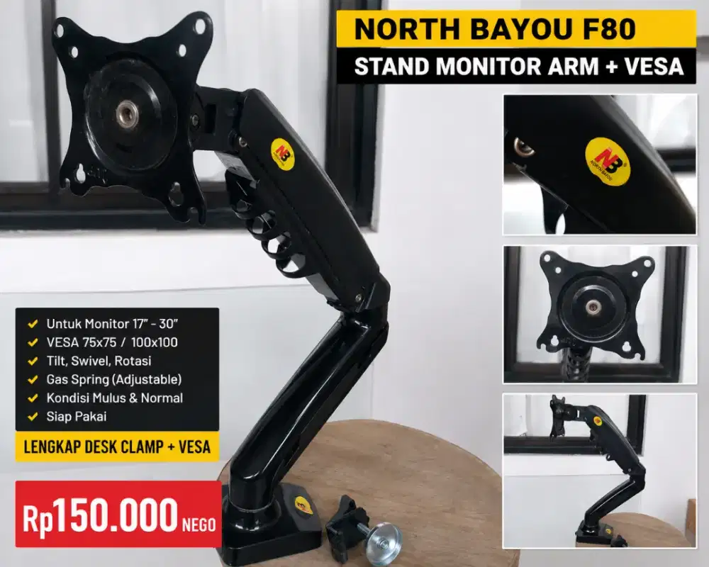 stand monitor north bayou f80 single arm