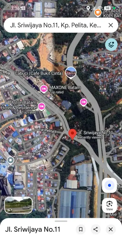 Dijual Segera, Dekat Hotel Aston Pelita