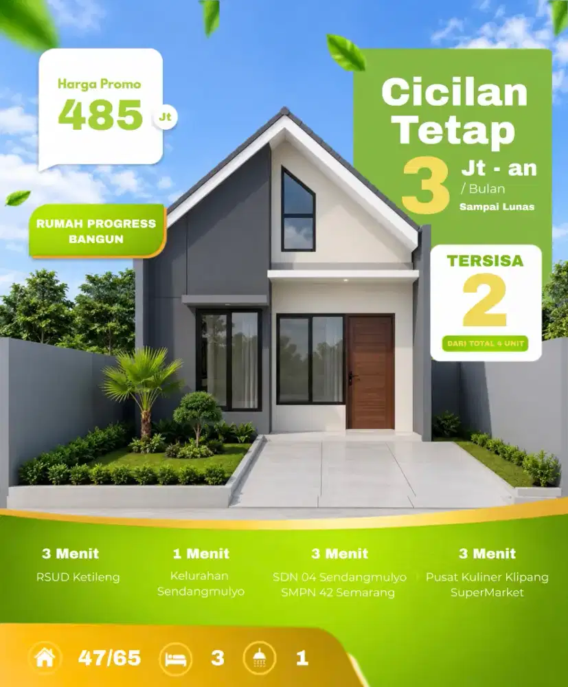Dijual Rumah Dekat Jalan Raya Klipang