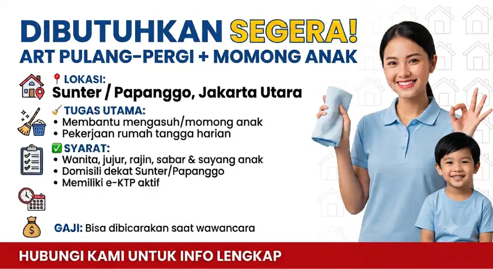 ART Momong Anak Sunter Papanggo Jakarta Utara