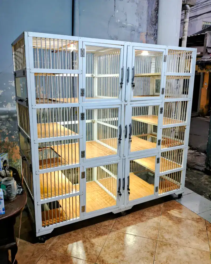 Kandang Kucing Aluminium Preloved Knockdown Jumbo BSH British Scottish