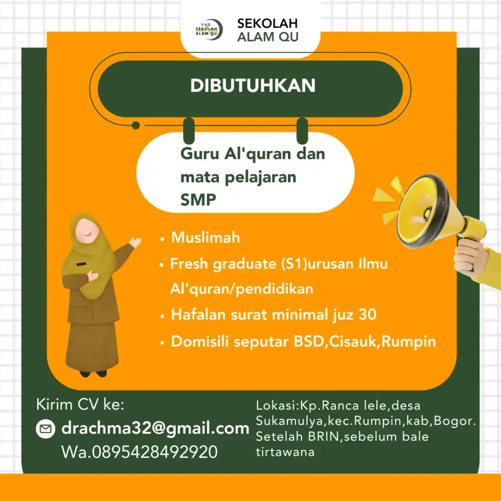 Guru Alquran dan mata pelajaran SMP