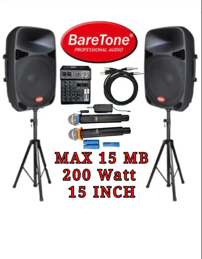 Speaker Baretone 15 inch komplit