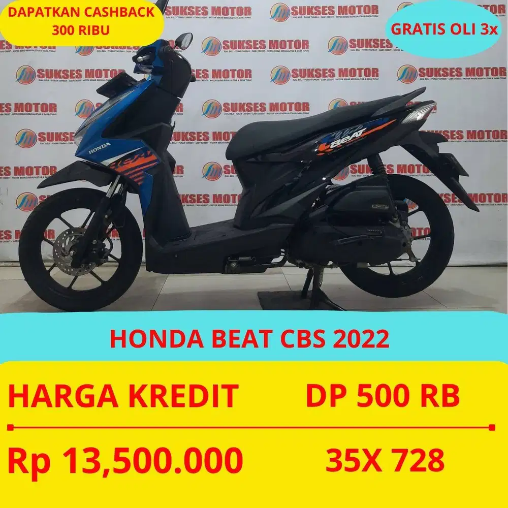 HONDA BEAT CBS 2022 DP MURAH 500RIBU GUYSS